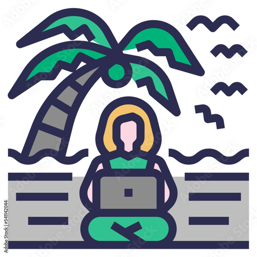 digital nomad icon