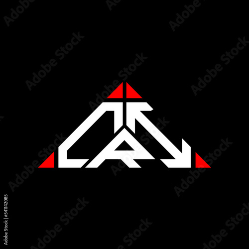 CRI letter logo creative design with vector graphic, CRI simple and modern logo in triangle shape.