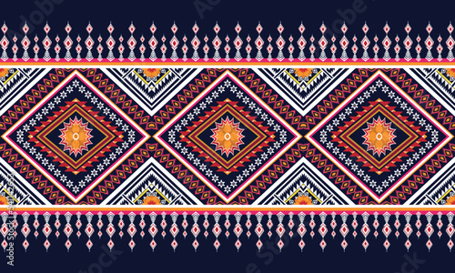 Geometric ethnic pattern for background,fabric,wrapping,clothing,wallpaper,Batik,carpet,embroidery style.