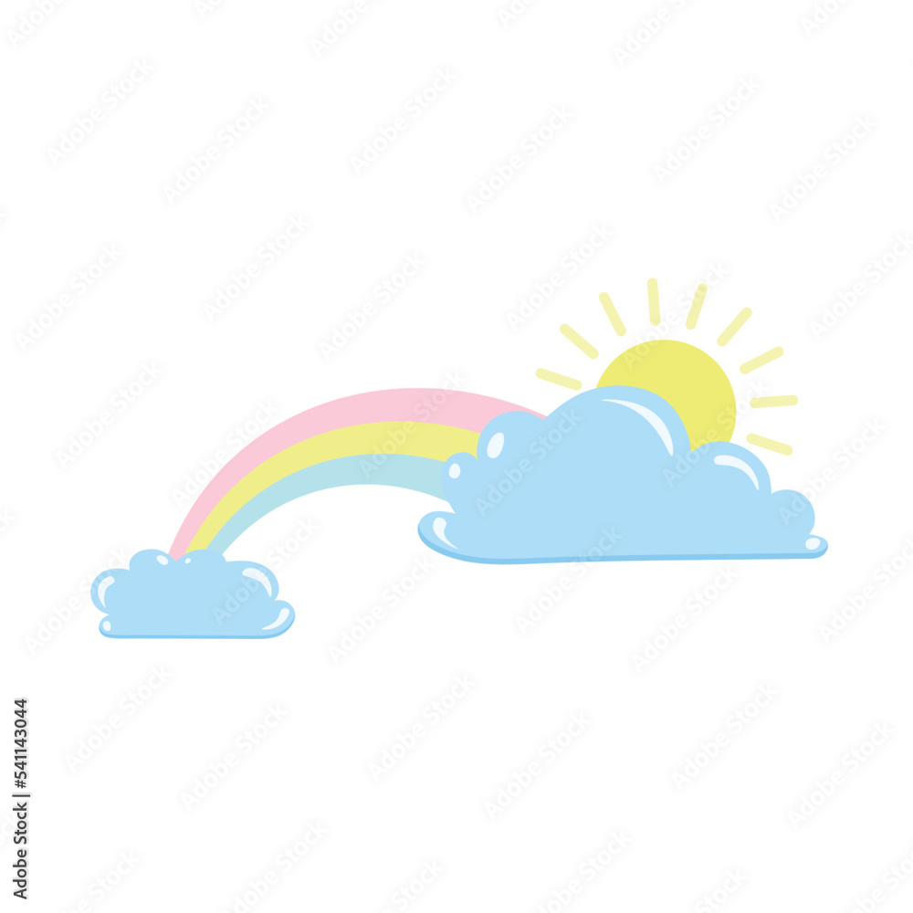 bright sky and filled with colorful rainbows bright sky and filled with colorful rainbows