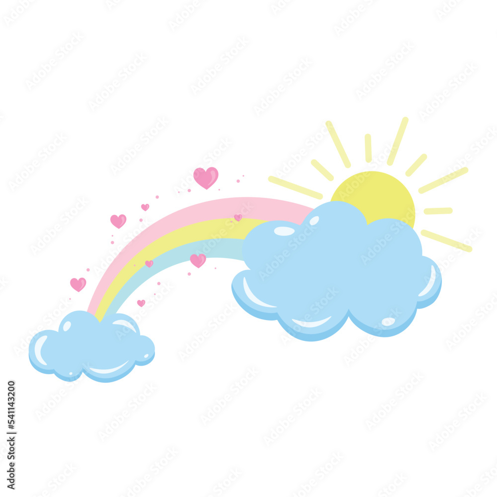bright sky and filled with colorful rainbows bright sky and filled with colorful rainbows