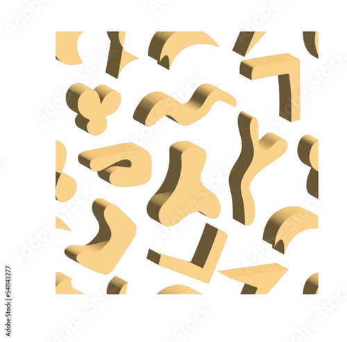 New York Fashion Week Spring Summer 3D seamless pattern 