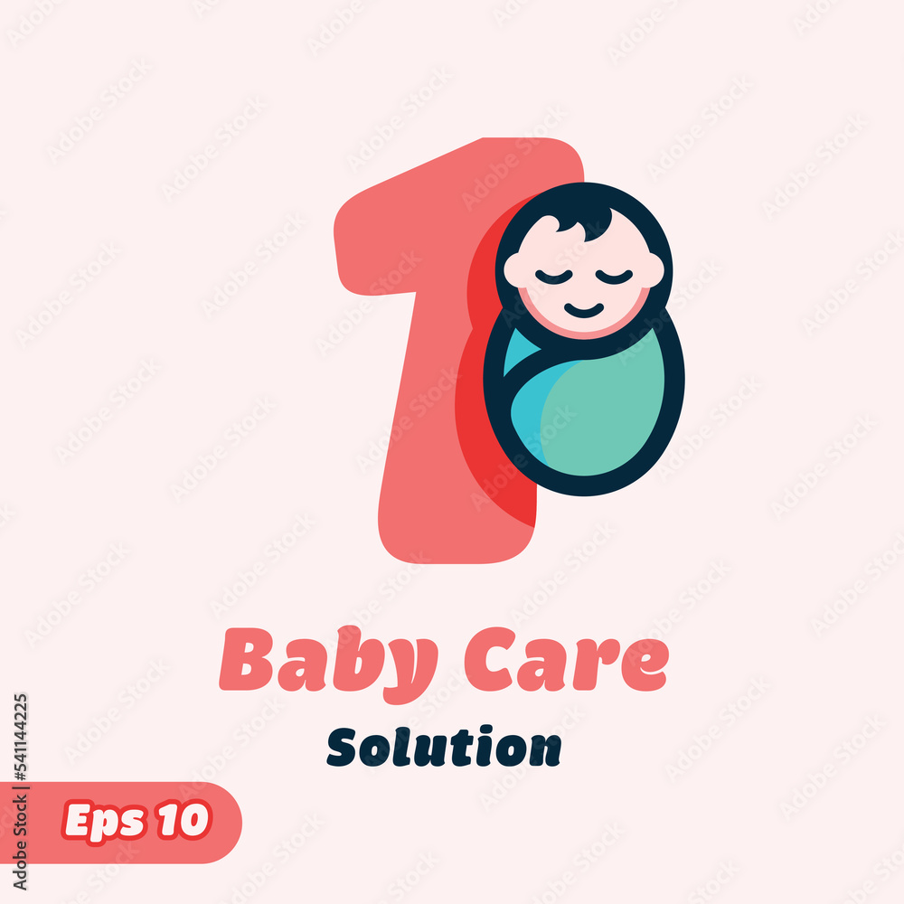 Numeric 1 Baby Care Logo Numeric 1 Baby Care Logo