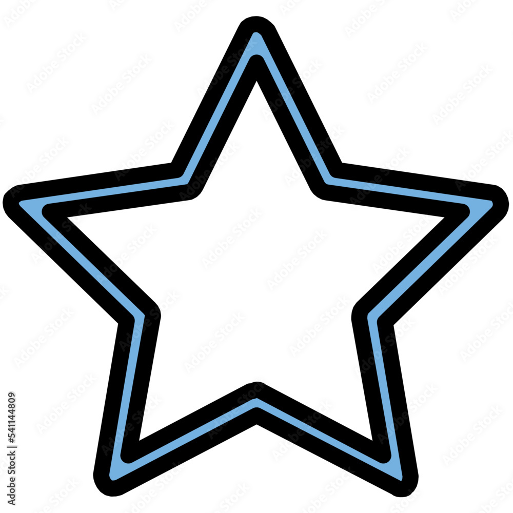 Star Colored Line Icon Star Colored Line Icon