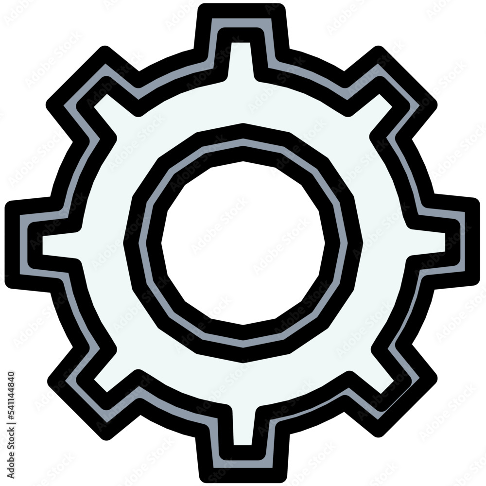 Gearwheel Colored Line Icon Gearwheel Colored Line Icon