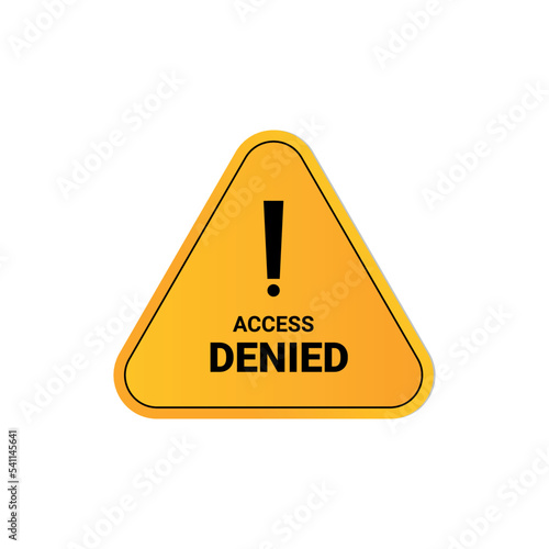 Access Denied alert vector illustration design.