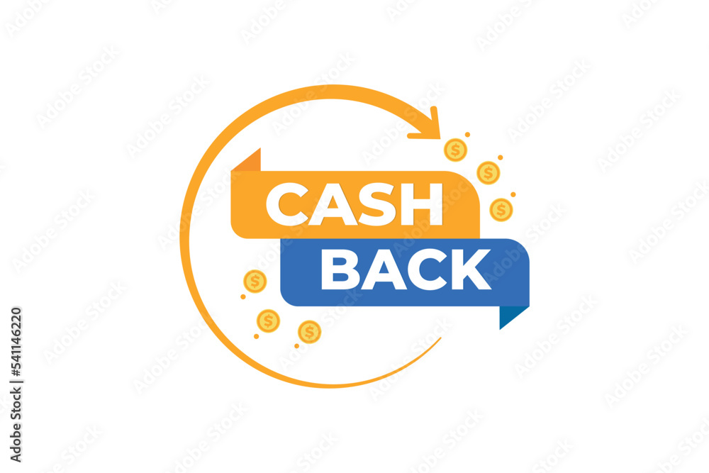Cashback with dollar sign and arrow icon vector illustration. Cashback with dollar sign and arrow icon vector illustration.