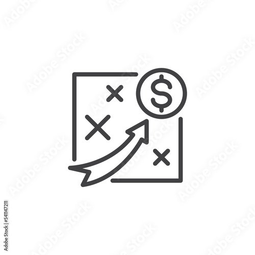 Investment strategy line icon