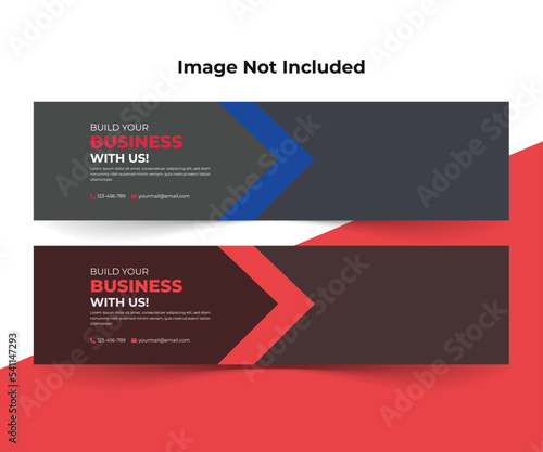 Linkedin banner, Linkedin cover, corporate agency Linkedin banner, vector template