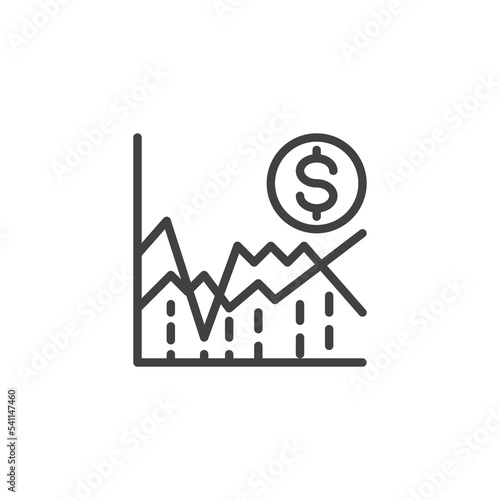 Index Investment line icon