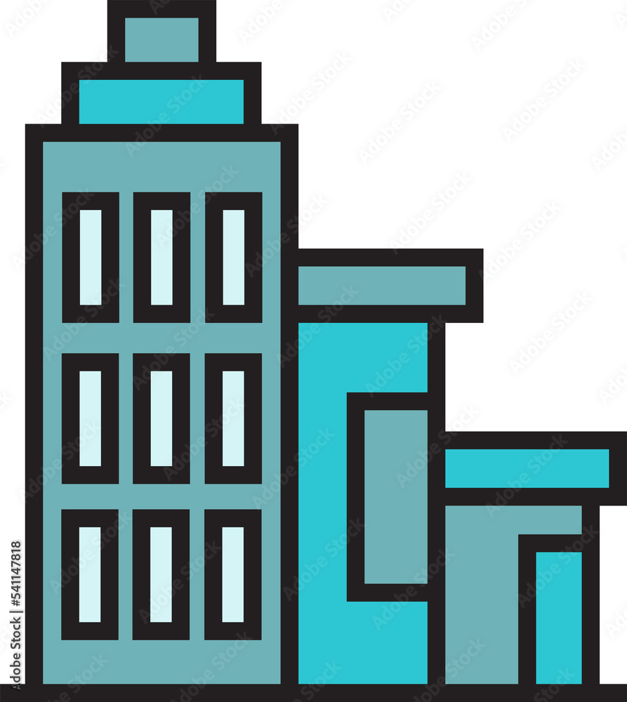 condo and office building icon illustration condo and office building icon illustration