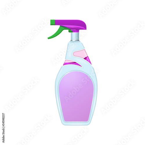 Hand sanitizer or cleaner for cleaning. Household chemicals. Realistic 3d style isolated background. Vector illustration