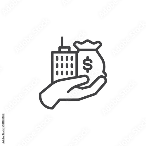 Venture capital line icon
