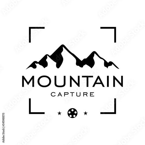 Square Capture mountain logo design inspiration