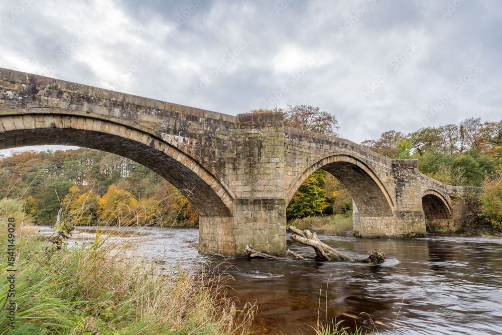 Water flowing under Barden Bridge