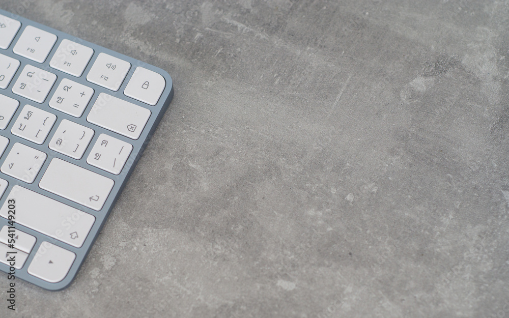 Fototapeta premium Keyboard shortcuts to quickly lock the device. on the marble background