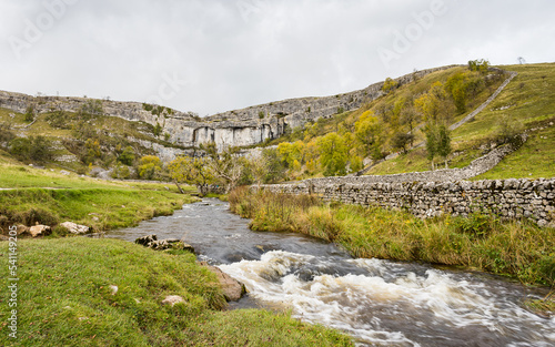 Malham Beck flowing over rocks