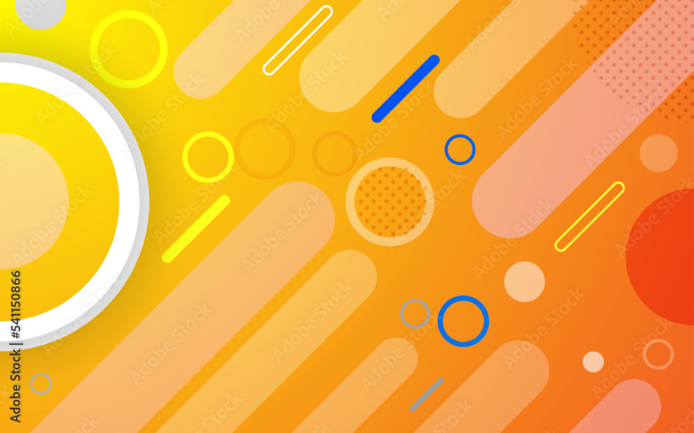 Dynamic flat geometric orange shape background Dynamic flat geometric orange shape background