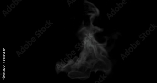 3d render of smoke or steam for food or hot surface effect for video overlay. Set screen for blending mode.