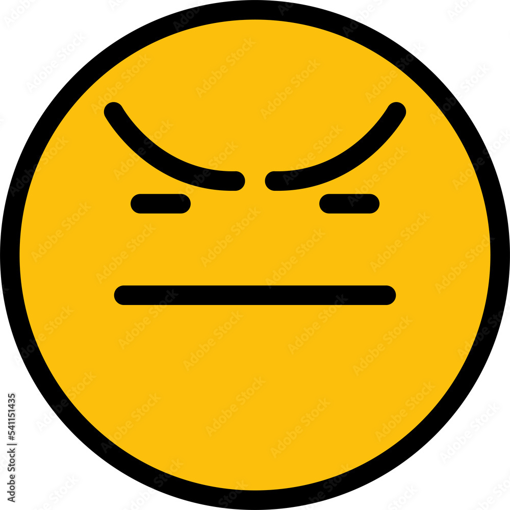 angry and moody emoticon Stock Illustration Adobe Stock