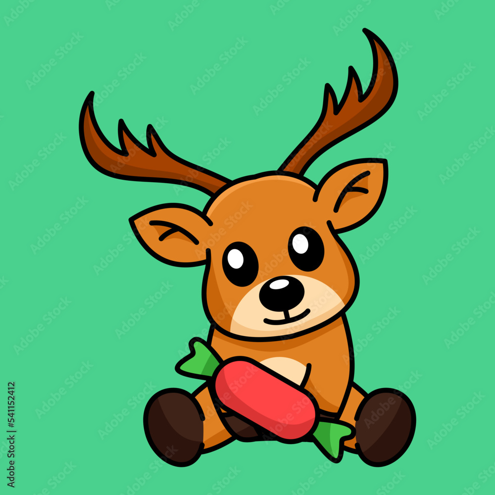 Vector illustration of a cute and adorable deer Vector illustration of a cute and adorable deer