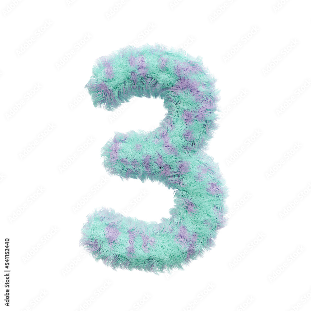 3D Number Fluffy 3D Number Fluffy