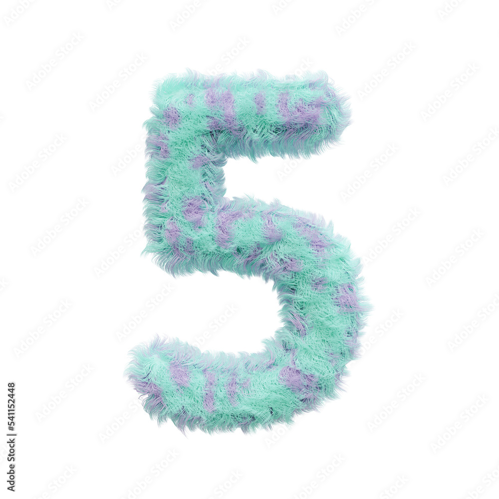 3D Number Fluffy 3D Number Fluffy