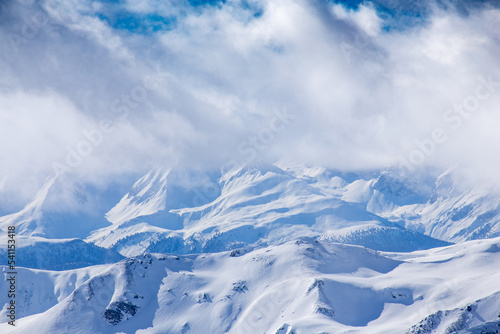 Schneebedeckte Berge in der Schweiz