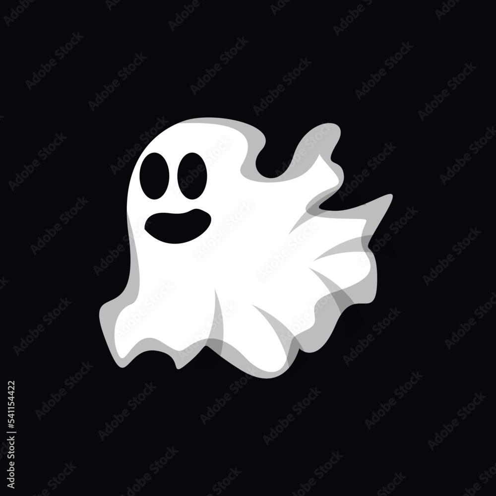 Ghost Logo Design, Halloween Icon, Halloween Costume Illustration, Celebration Banner Template Ghost Logo Design, Halloween Icon, Halloween Costume Illustration, Celebration Banner Template