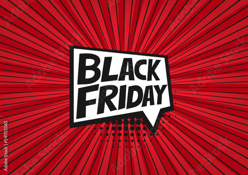 Abstract vector black Friday vector illustration. halftone dot versus comic. Comics book template background. Pop art colorful backdrop.
