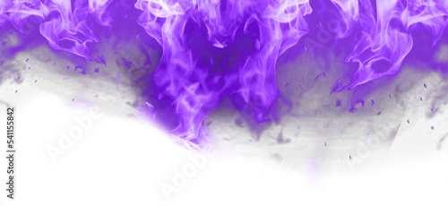 Canvas Print purple Fire flame element