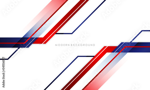 Modern abstract background blue and red with white colorful