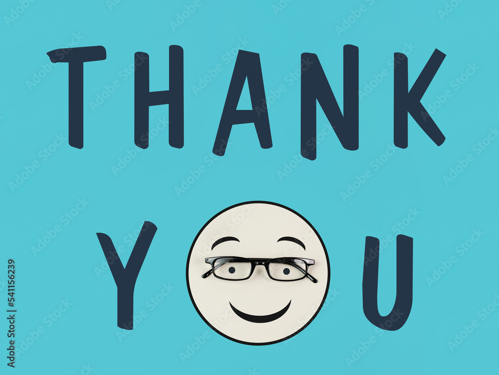 Thank you with a smiling friendly face, being thankful, communication concept
Thank you with a smiling friendly face, being thankful, communication concept