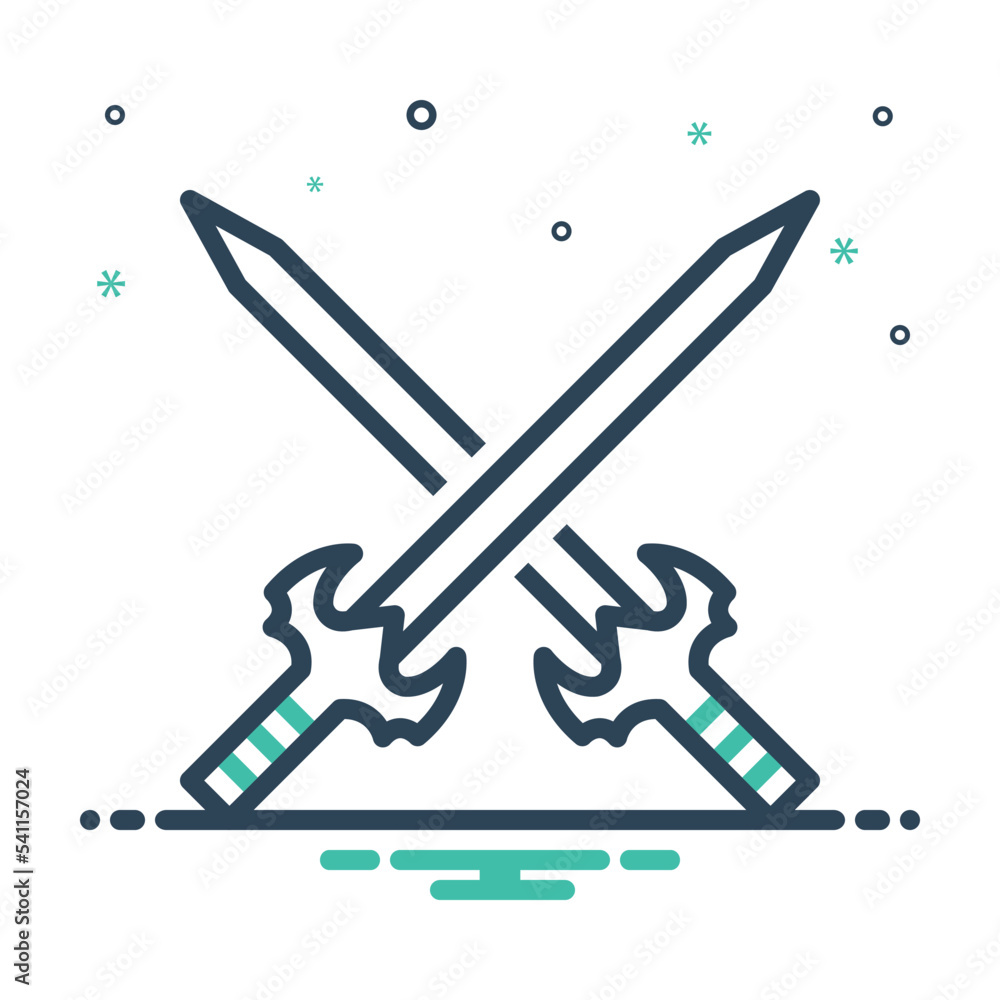 Fototapeta premium Mix icon for combat