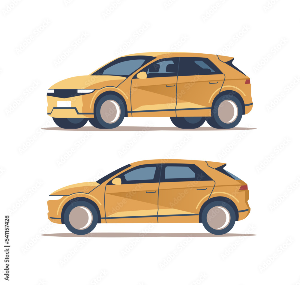 City SUV isolated. Car vector template on white background.