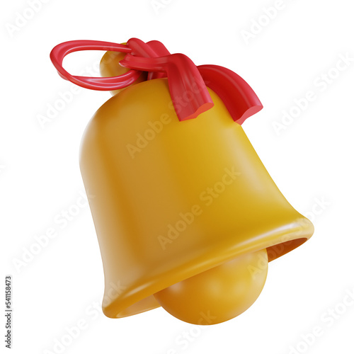 3d illustration Christmas ornament bell