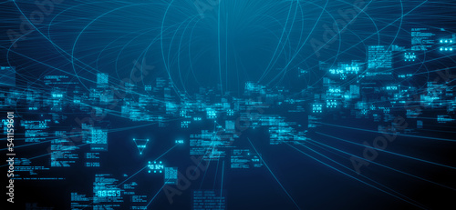 Cloud computing, conceptual illustration