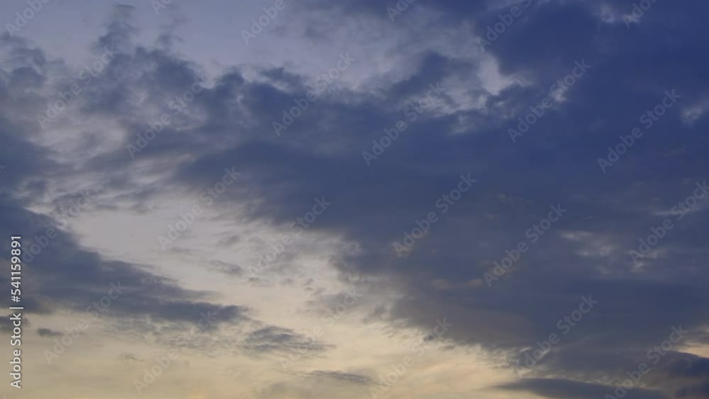 Twilight and dawn sky with cumulus cloud time lapse in an evening 4k footage. Twilight and dawn sky with cumulus cloud time lapse in an evening 4k footage.
