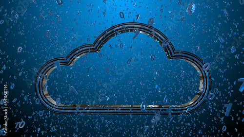 Cloud computing, conceptual illustration photo