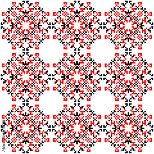 Seamless pattern traditional Ukrainian embroidery, ethnic ornament vyshyvanka