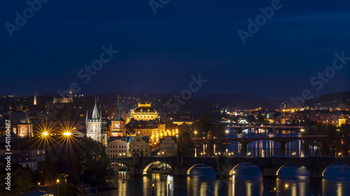 Prague Bridges At Night - Charles Bridge