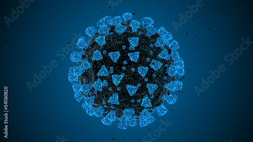 Coronavirus particle, illustration photo