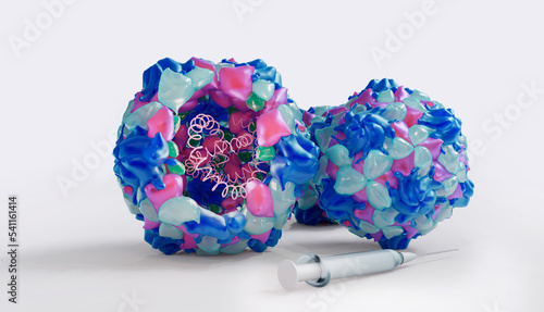 Poliovirus vaccine, conceptual illustration photo