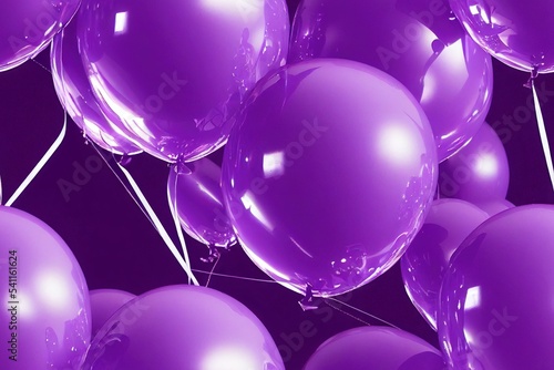 Purple Balloons Seamless Texture Pattern Tiled Repeatable Tessellation Background Image