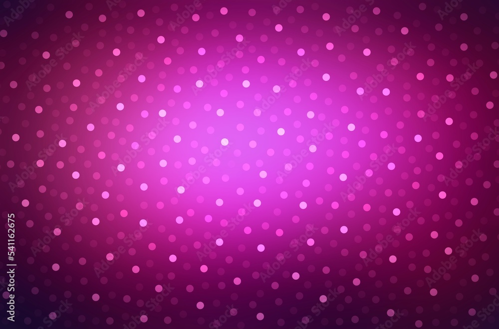 Bokeh dark cherry color festive background. Deep purple glittering template. Spotlight in centre.
