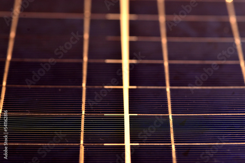 Solar panel in a closeup