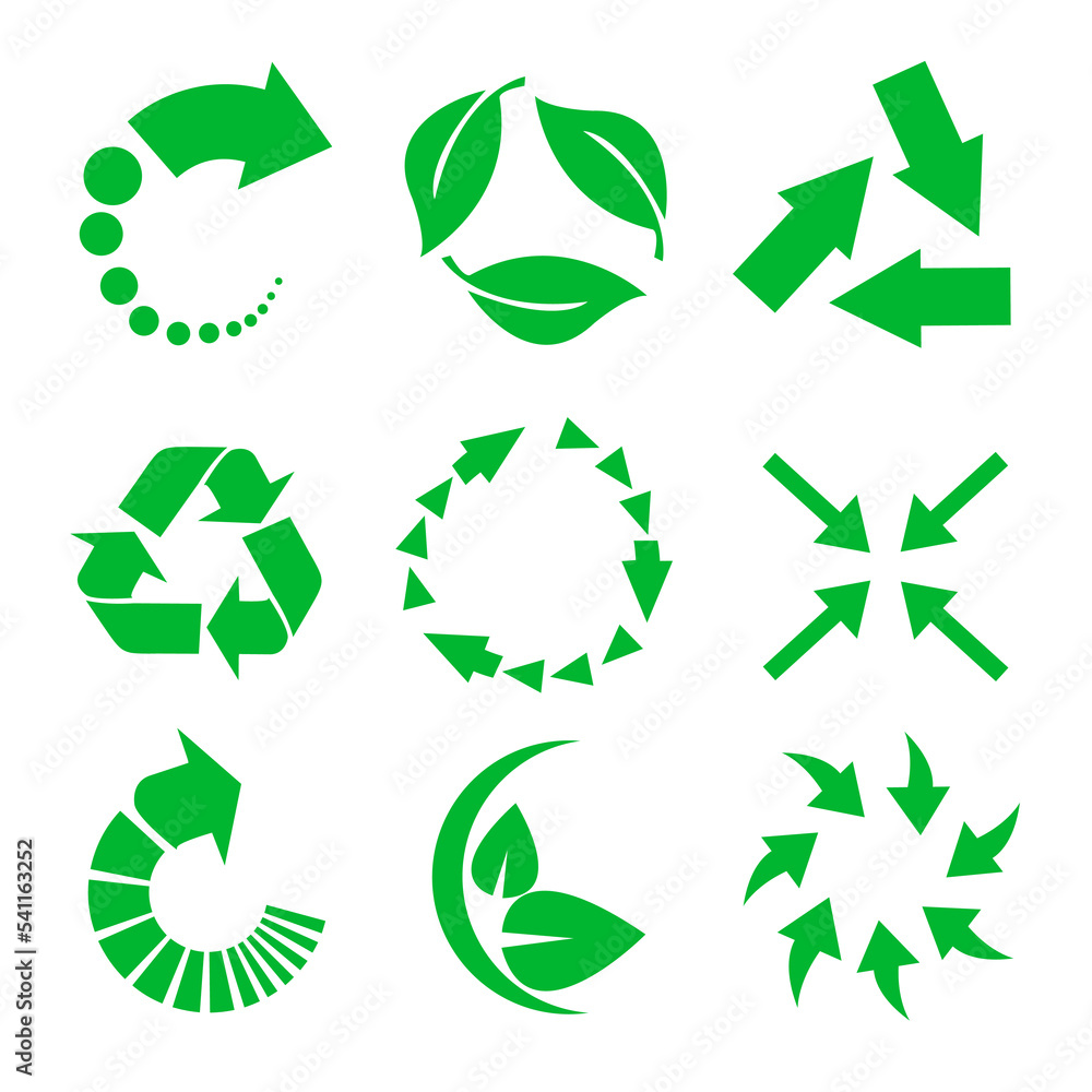 Obraz premium Vector recycle signs on white