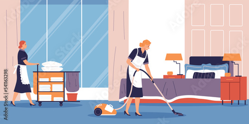 Hotel Cleaning Illustration