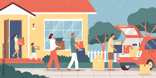 Moving Flat Illustration
