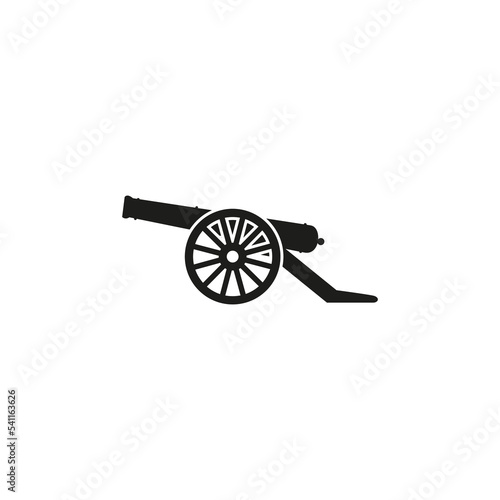 Leinwand Poster Vector illustration of a cannon for an icon, symbol or logo